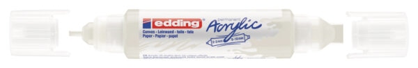 Akrilni marker E-5400 double-liner sa dva vrha bela Edding