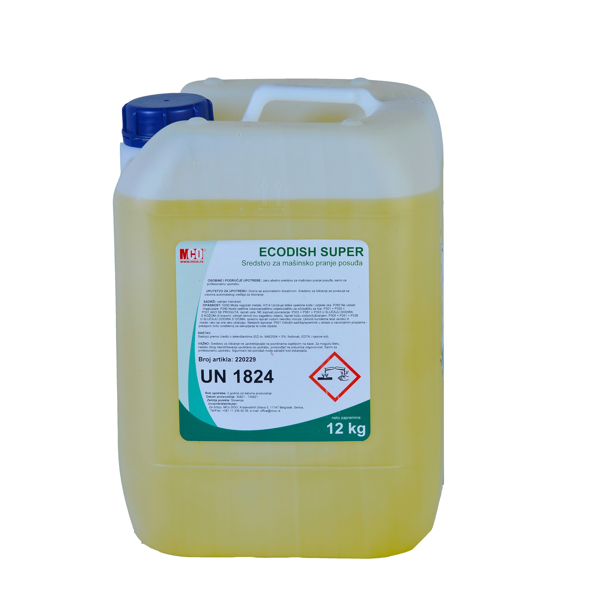 ecoDISH SUPER 12 kg – deterdžent za maš. pranje - Irbis