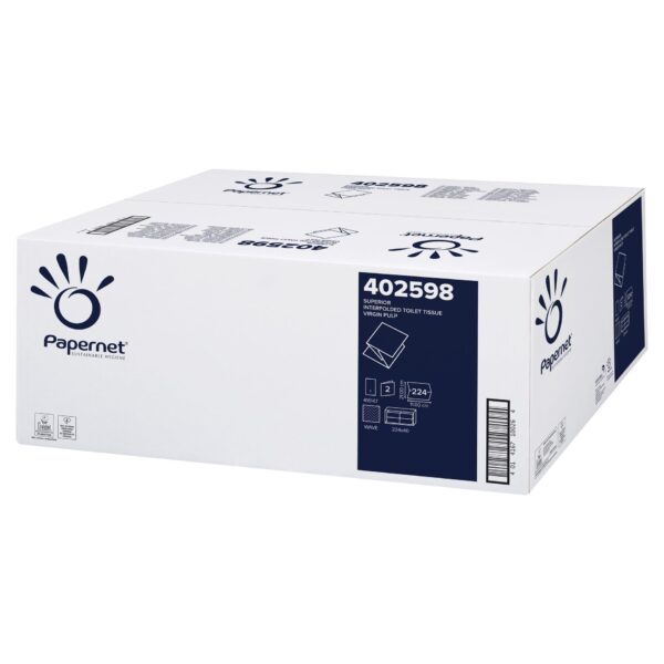 PAPERNET, 2sl, Superior, 40×224, 8960 listova, Interfold, složivi toalet papir - PAPERNET