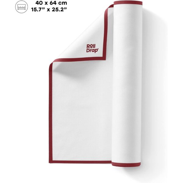 RollDrap 10 krpa u rolni belo/crvena 40×64, Pamuk - RollDrap