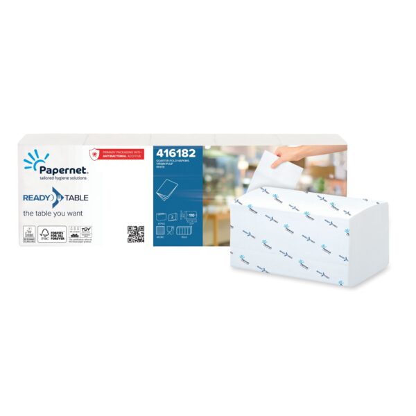 Salvete, V-fold, 1/4, 33x22cm 2-sl 40×110 salveta (4400 salveta), PAPERNET - PAPERNET