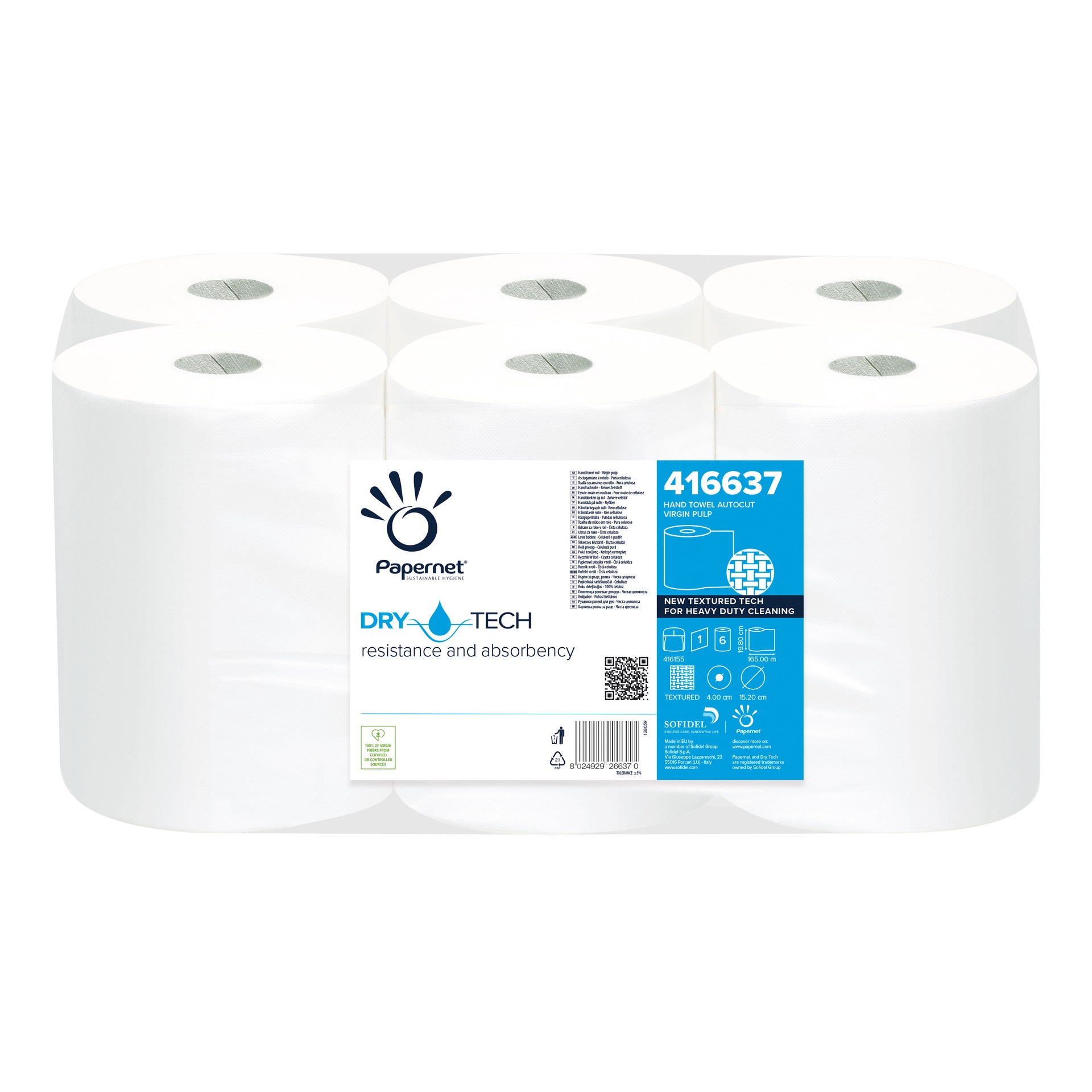 165m, 1-sl, PAPERNET, Autocut, 6 rolni - PAPERNET