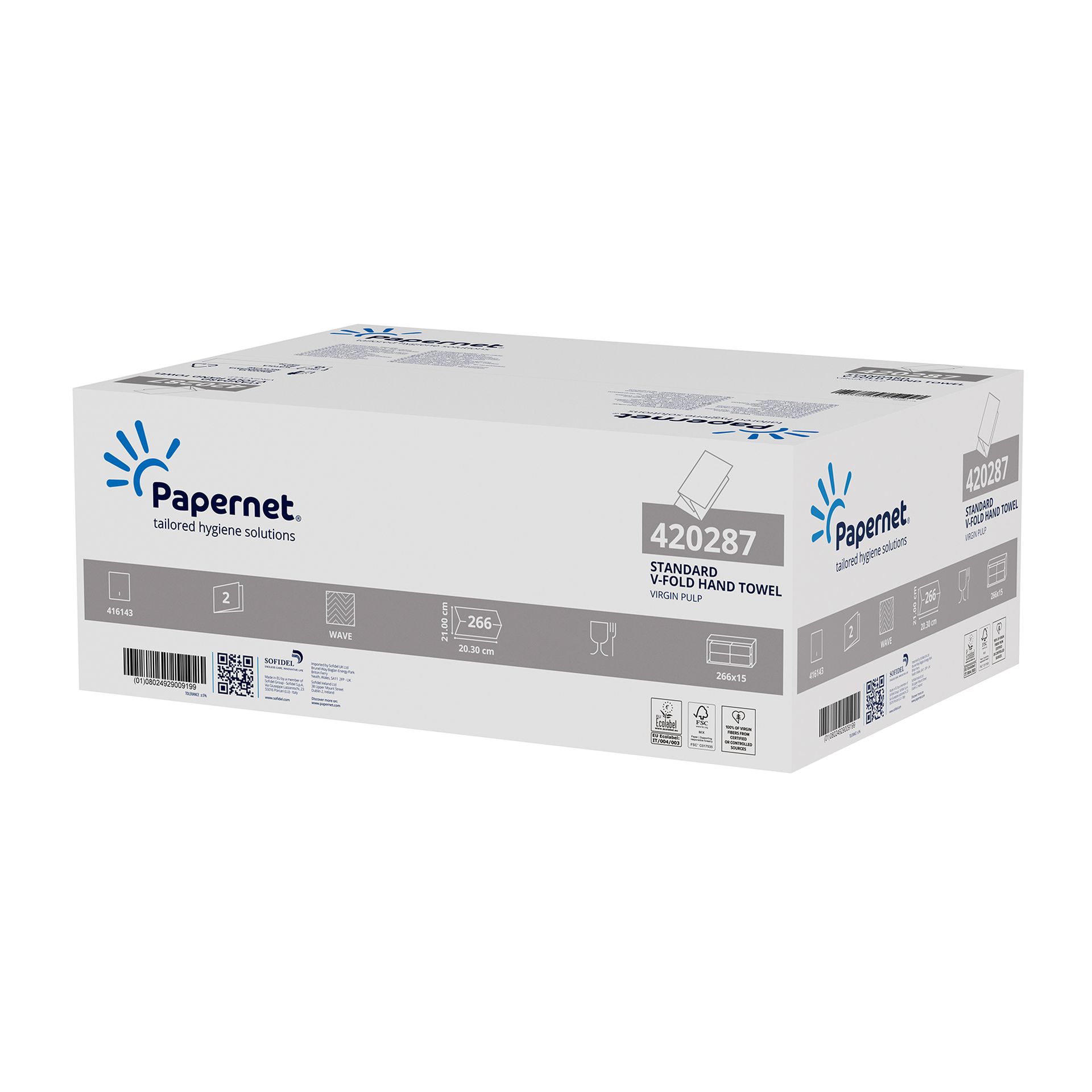 PAPERNET Slagani V ubrus 15×266 (3990 listića) – 2 sl – V – Super - PAPERNET