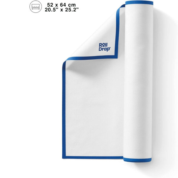 RollDrap 10 krpa u rolni za prozore i staklo belo/plava 52×64, Pamuk - RollDrap