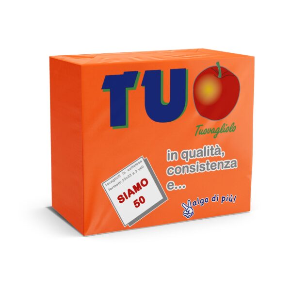 Salvete 33×33, dvoslojne, 50 komada, Narandžaste - TUO