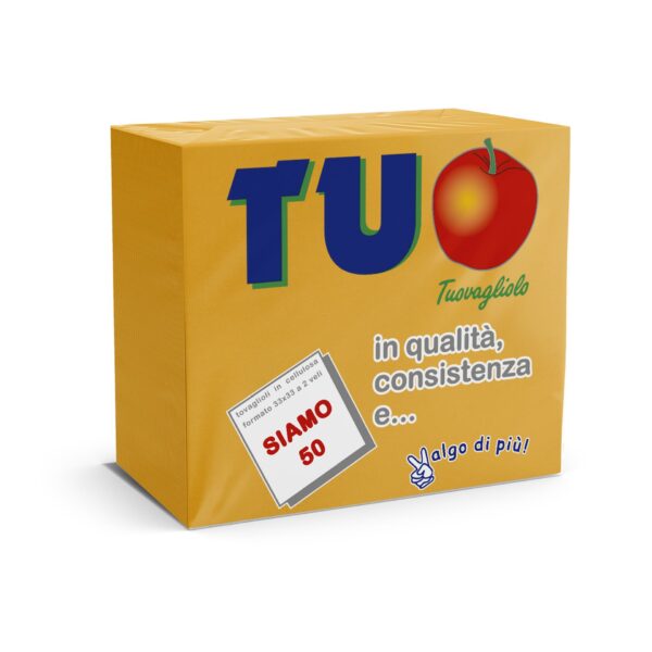 Salvete 33×33, dvoslojne, 50 komada, Žuta - TUO