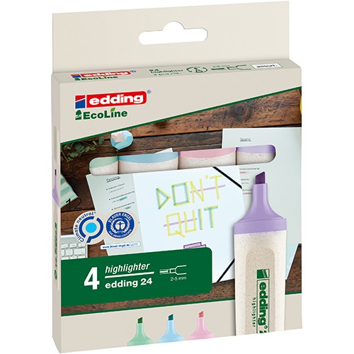 Signiri E-24 EcoLine pastel 2-5mm, set 1/4 sortirano Edding