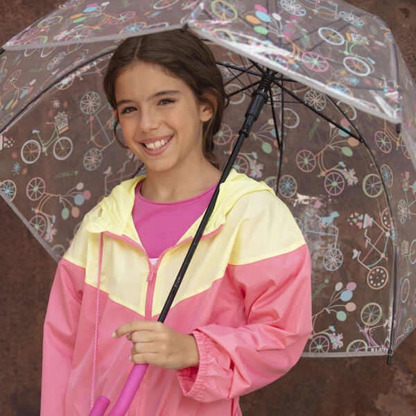 Kišobran dečji transparent windproof 8 rebara Fiori zelena Gabol - Image 3