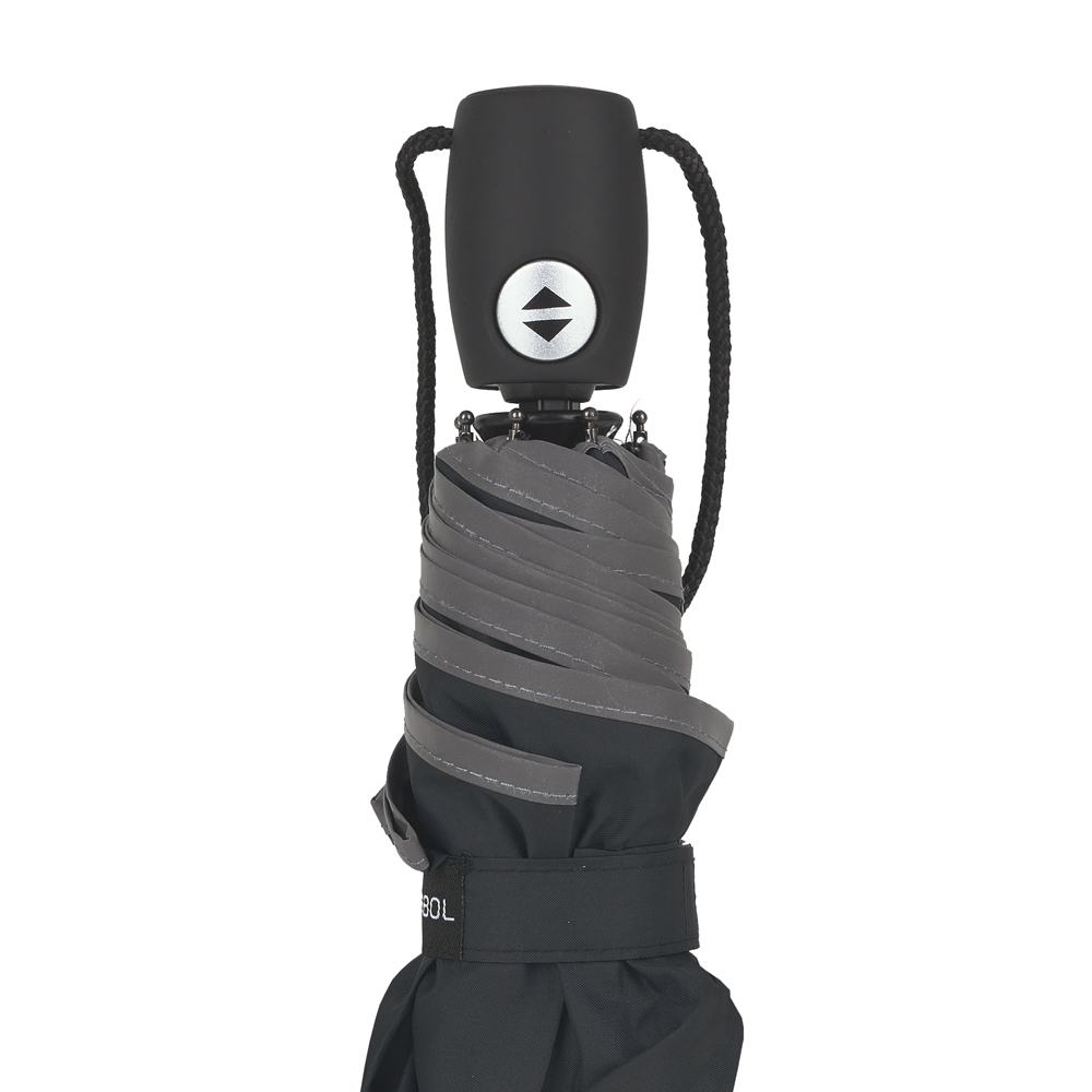 Kišobran unisex sklopivi 53 cm/7 rebara crna Gabol - Image 5