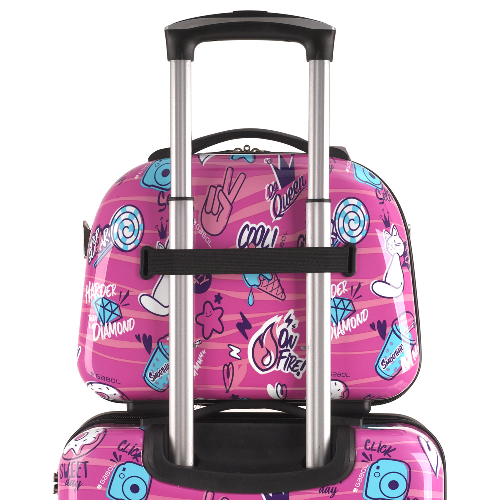 Neseser 35x29x17 cm 14l-1 kg Sticker roze Gabol - Image 5