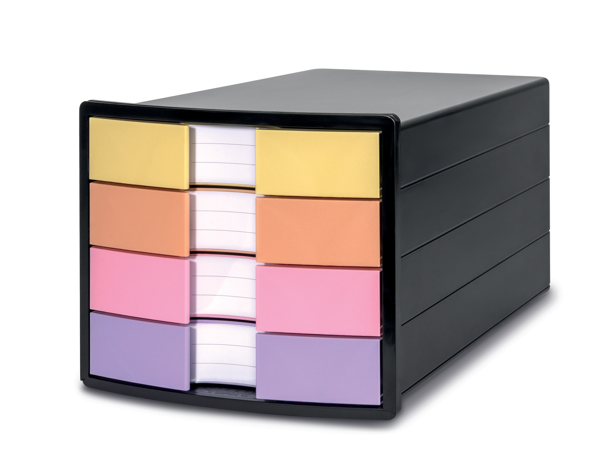 Police za dokumentaciju sa fiokama IMPULS 2.0, 4 fioke pastel crna Han - Image 3