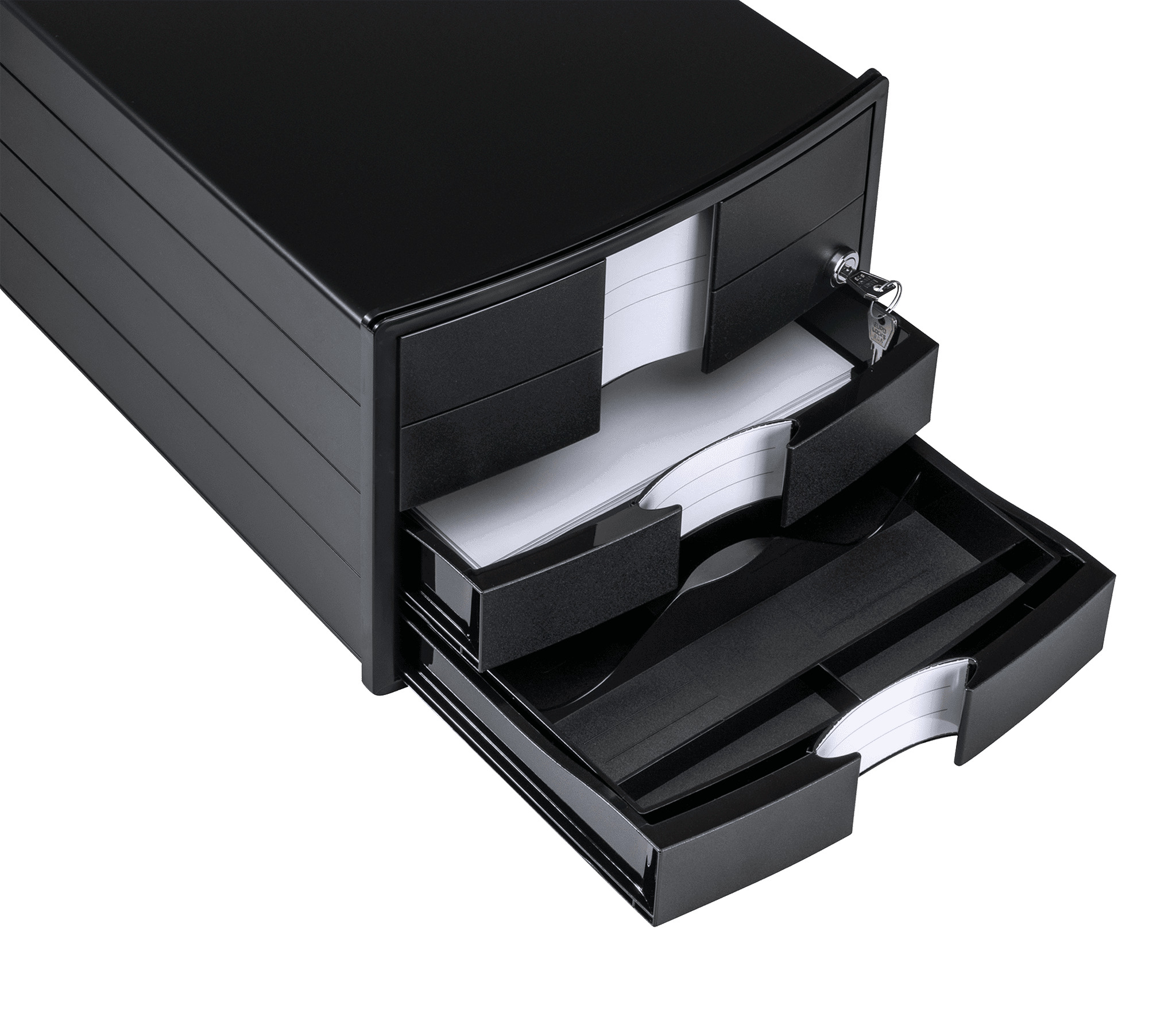 Police za dokumentaciju sa zaključavanjem IMPULS, 3 fioke crna Han - Image 4