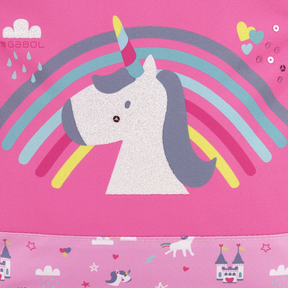 Ranac školski ergonomski 32x44x15 cm 23,5l-0,55 kg Rainbow roze Gabol - Image 5