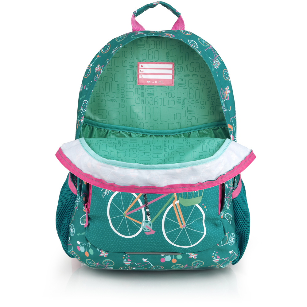 Ranac školski ergonomski 32x44x18 cm 21l-0,56 kg Fiori zelena Gabol - Image 4