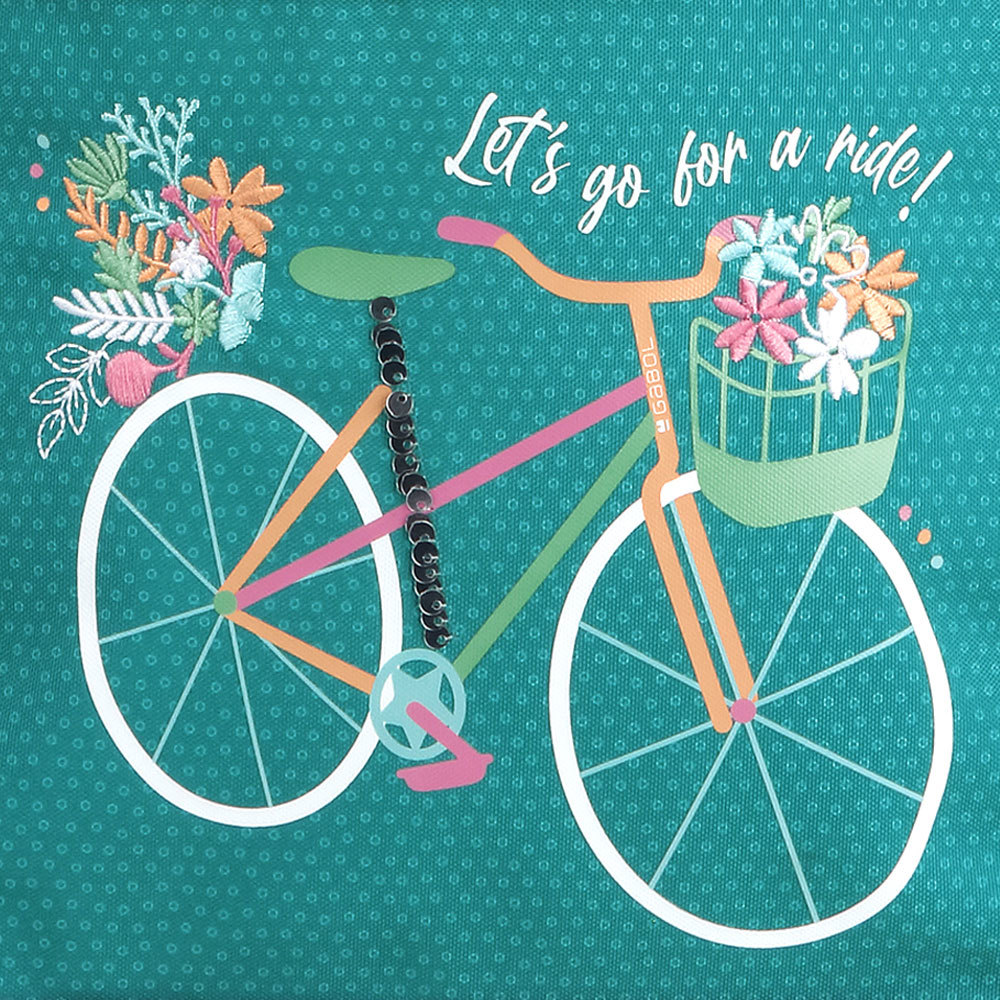 Ranac školski ergonomski 32x44x18 cm 21l-0,56 kg Fiori zelena Gabol - Image 6