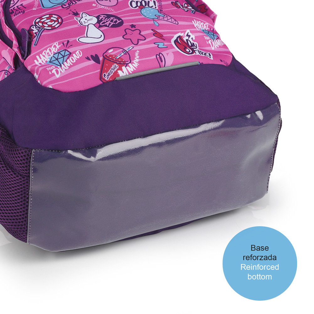 Ranac školski ergonomski 32x44x18 cm 21l-0,56 kg Sticker roze Gabol - Image 5