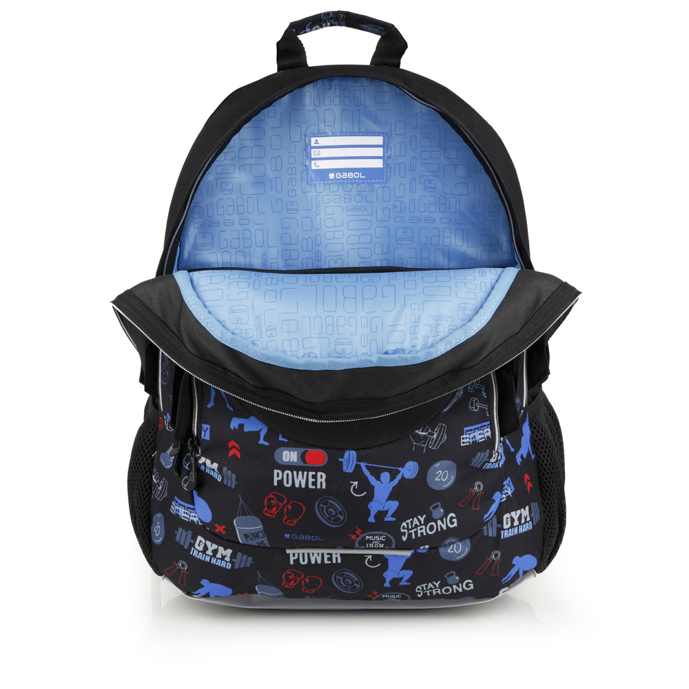 Ranac školski ergonomski 32x44x18 cm 21l-0,56 kg Training crna Gabol - Image 4