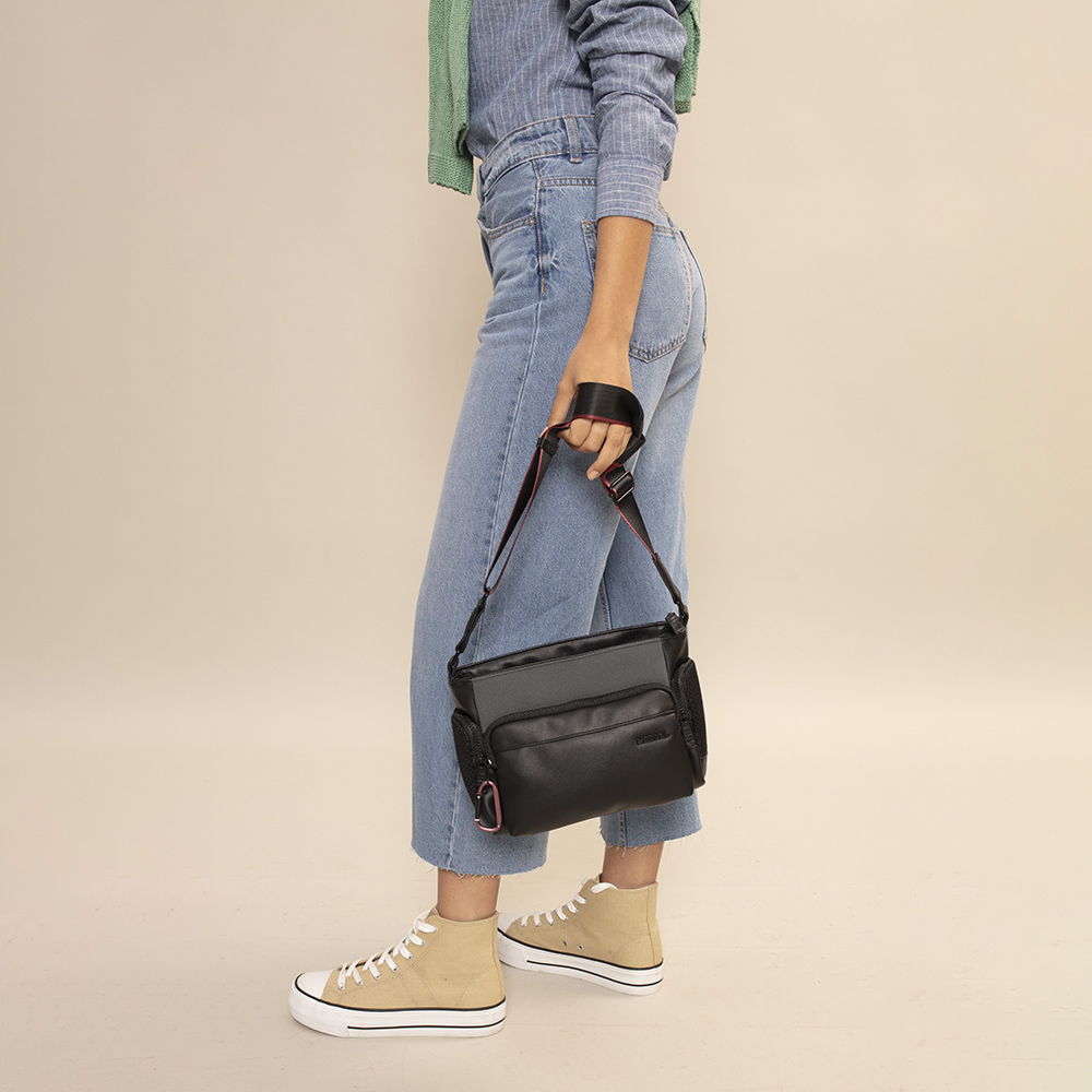 Torba na rame ženska 25x18x10 cm Nicole crna Gabol - Image 7