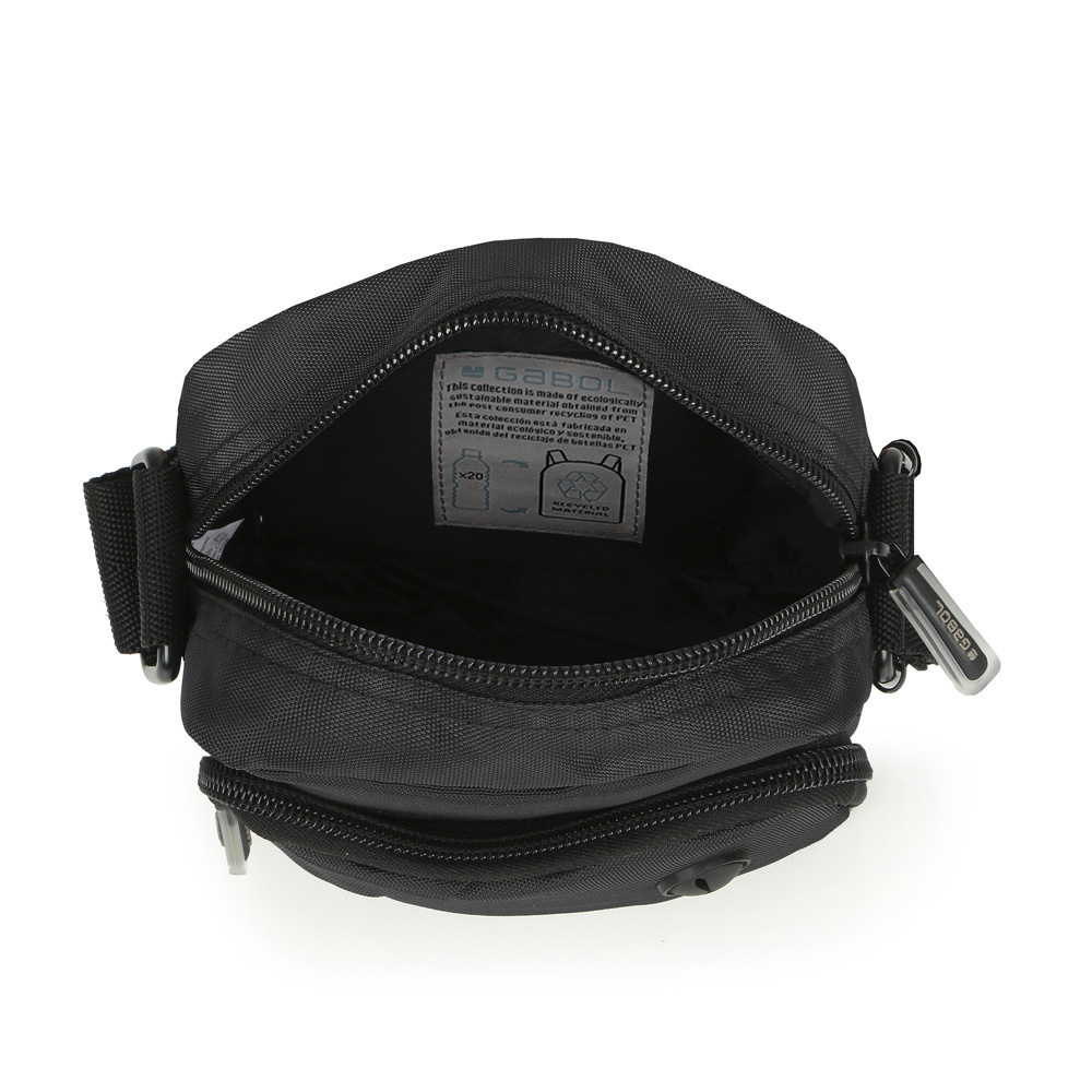 Torbica na rame muška 14x18x8 cm Twist ECO crna Gabol - Image 2