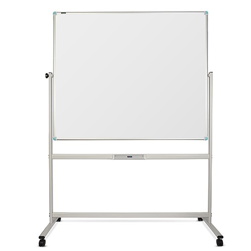 Bela magnetna tabla dvostrana 90x120, na stalku sa točkićima Noki