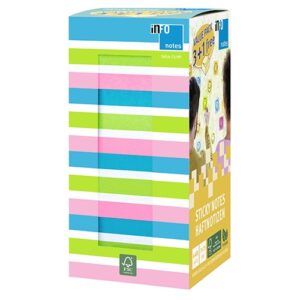 Samolepljivi brilliant mix pack 75x75, KOCKA 400 listova, 3+1 gratis Info Notes
